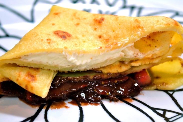 7.1 Nutella and Cream Cheese Crepes Front Angle