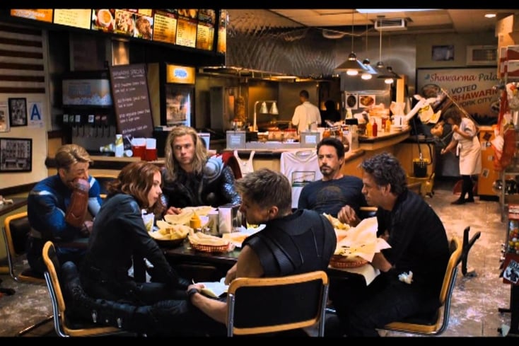 avengers eating