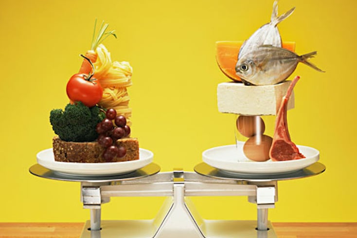 yellow backgroung food scale