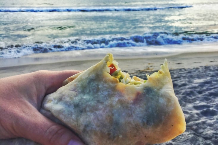 burrito on the beach