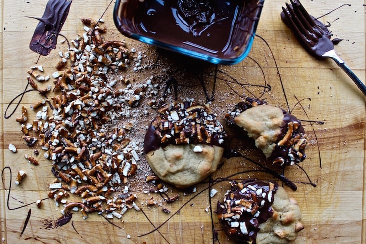 chocolate pretzel butterscotch cookie