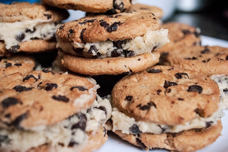 chocolate chip cookie dough sandwiches hunter siegrist