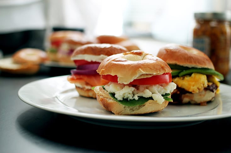 Mini Bagel Sandwiches Sarah Adler