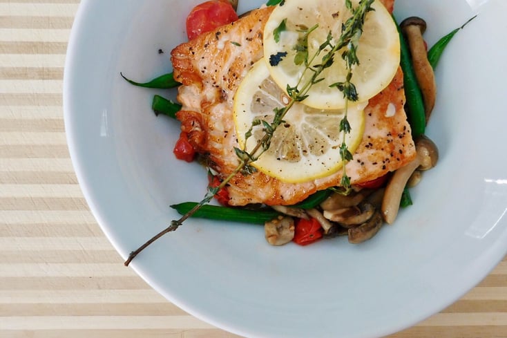 salmon lemon bowl