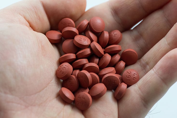 1024px Ibuprofen tablets in palm of hand