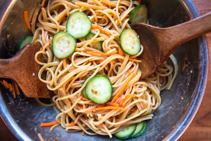 peanut noodle salad