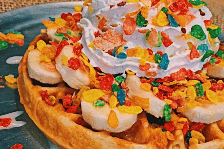 Fruit Pebbles Waffle