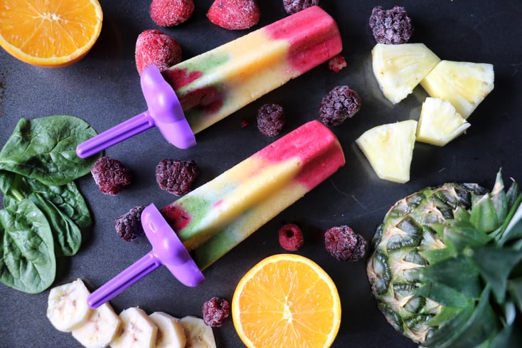 Rainbow Smoothie Pops