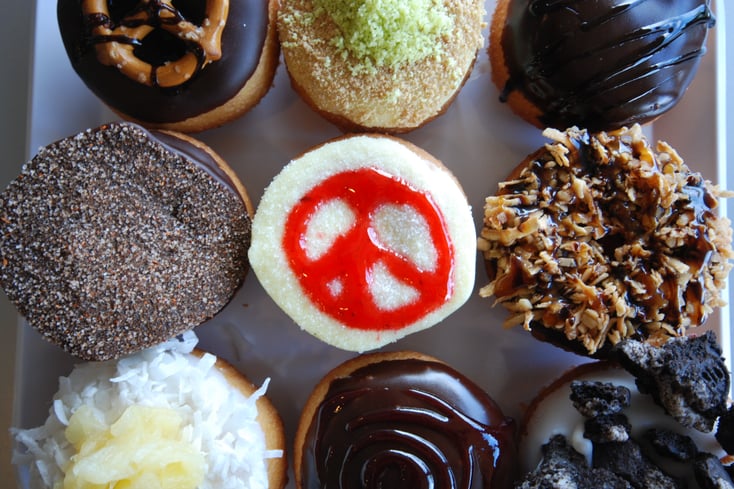 donut plate peace