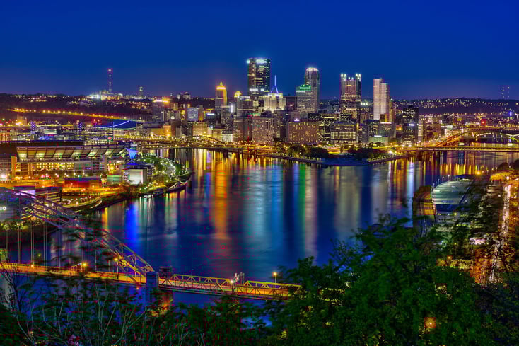 Pittsburgh Night Skyline