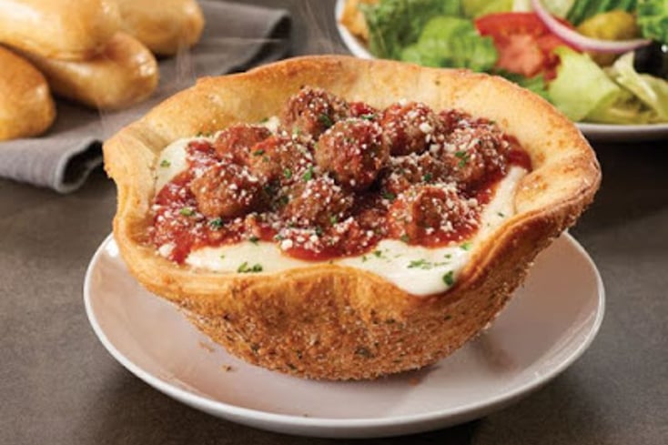 olive garden meatball pizza bowl