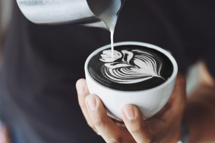 charcoal latte