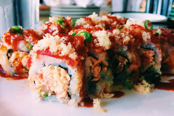 disney springs spicy salmon roll
