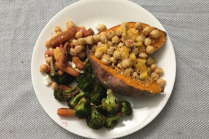 flipped sweet potato