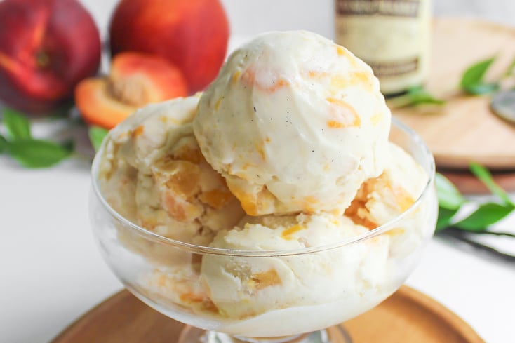 Peach Bourbon Ice Cream Nielsen Massey