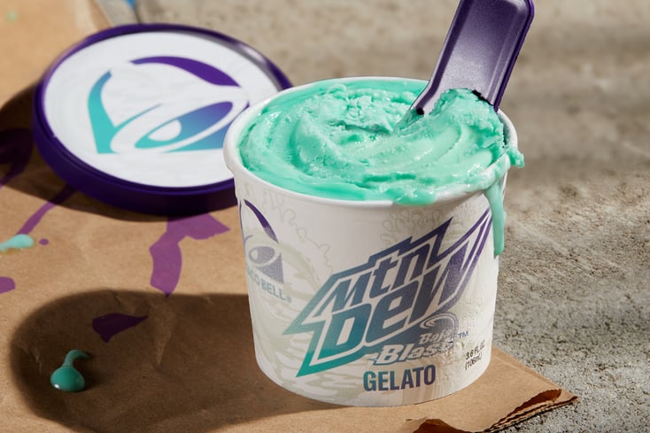 Taco Bell MTN DEW BAJA BLAST Gelato 9