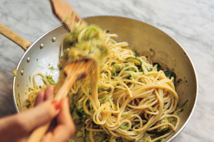 IC R6 My Spaghetti with zucchini and basil p 94 Credit %28c%29 Saghar Setareh