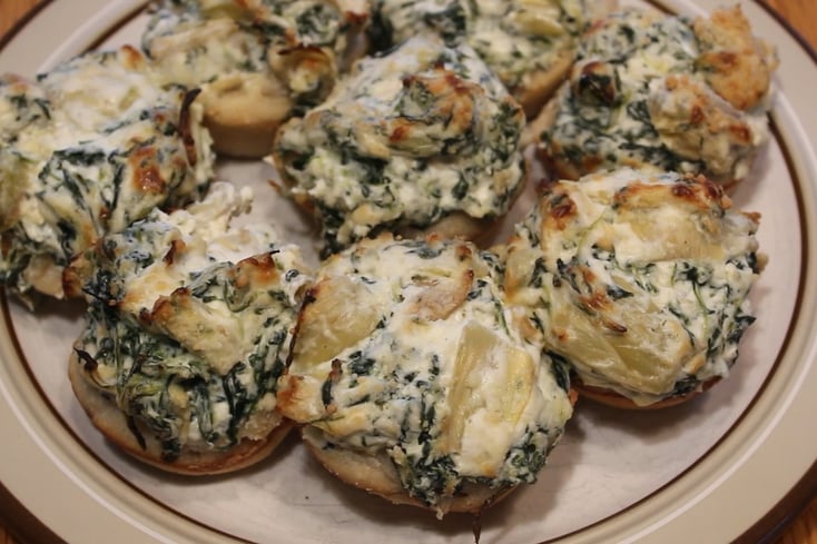 Spinach Artichoke Dip Bites