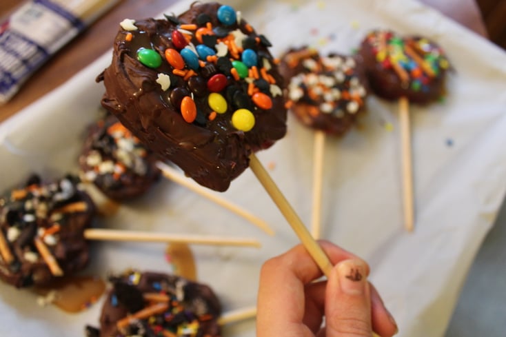 Chocolate Apple Pops