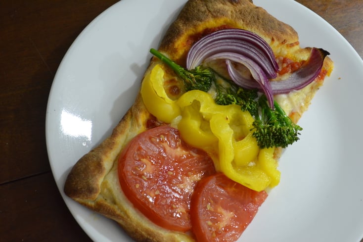 Rainbow Veggie Flatbread