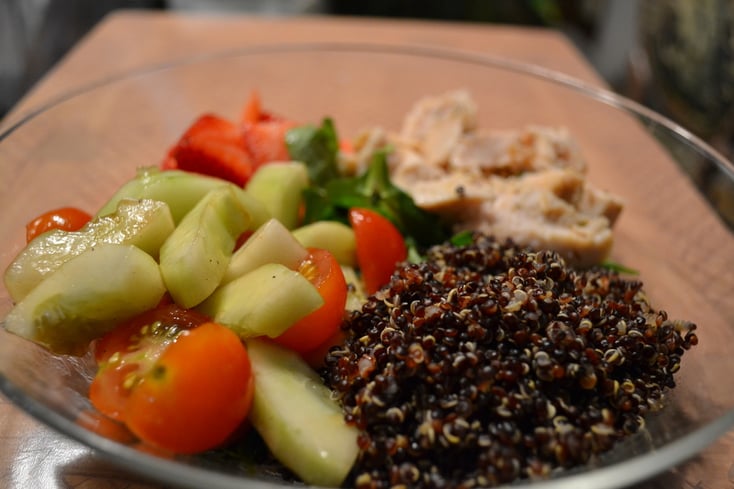 Red Quinoa Chicken Salad 