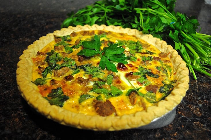 Cheese and Sausage Quiche