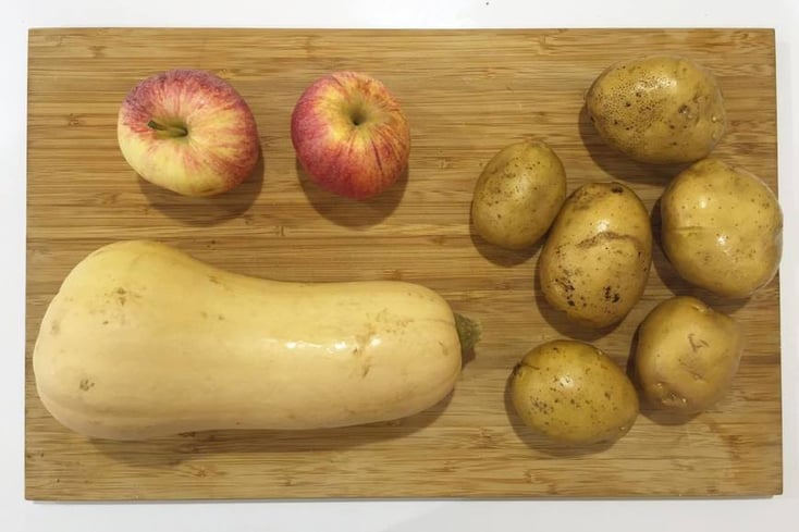 A Baked Butternut Squash Potato Chips and Apple Mix Recipe For the Books 4 Baked Butternut Squash Potato Chips and Apple Mix