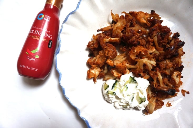 Gochujang Sauce Buffalo cauliflower 