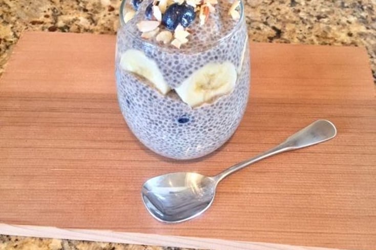 Peanut Butter and Jelly Chia Pudding