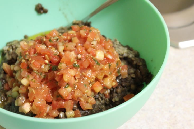 Lentils and Bruschetta
