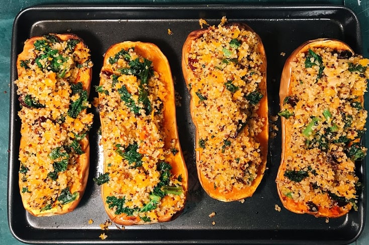 Easy Stuffed Butternut Squash Bowls