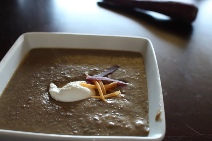 Vegan Roasted Purple Potato Soup
