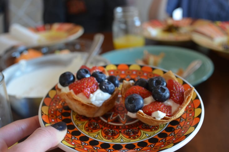 Whipped Cream Tortilla Bowls