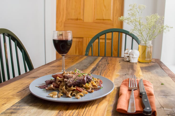 Red Wine Braised Pork Butt Steak