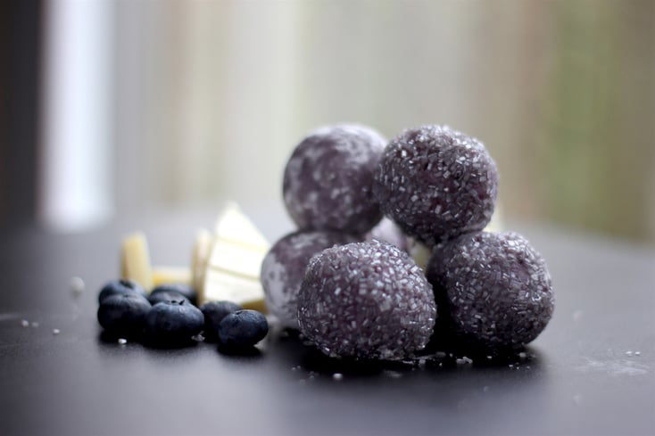 Blueberry White Chocolate Purple Truffles