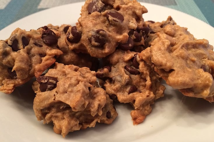 Flourless Peanut Butter Oatmeal Chocolate Chip Cookies