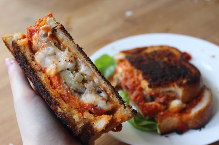 Eggplant Parm Grilled Cheese