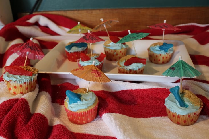 Beach Cupcakes