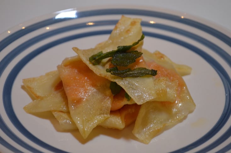 Sweet Potato Ravioli with Sage Butter