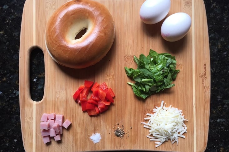 This Breakfast Bagel Is Stuffed With Eggs and Cheese 3 Egg Bagel Boat