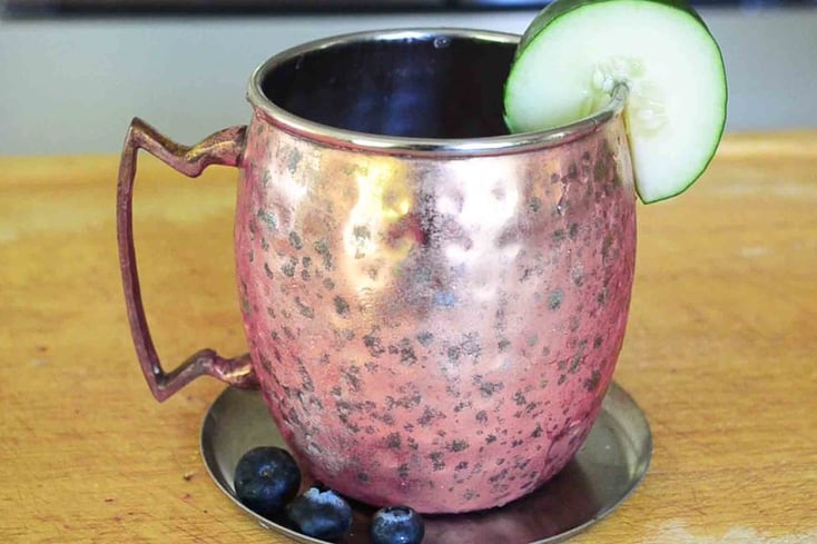 Blueberry Cucumber Moscow Mule