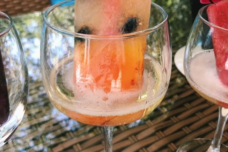 1. Peach Blueberry Wine Pops