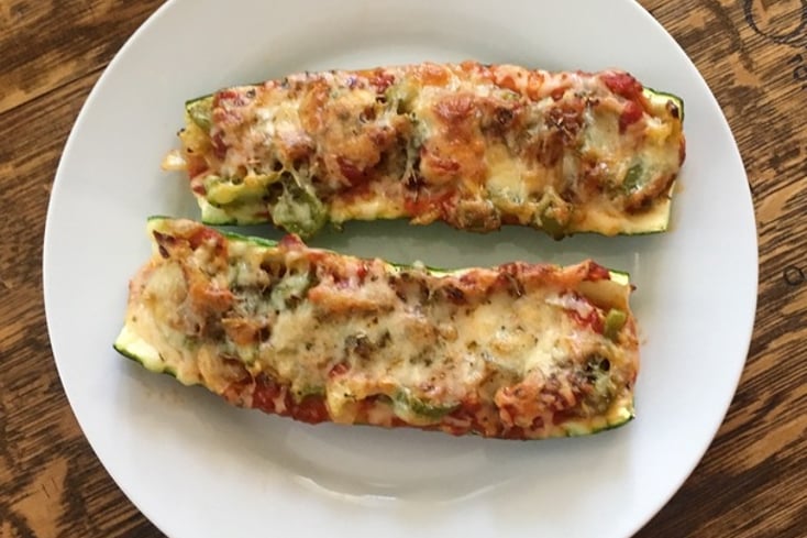 Zucchini Boat Pizza