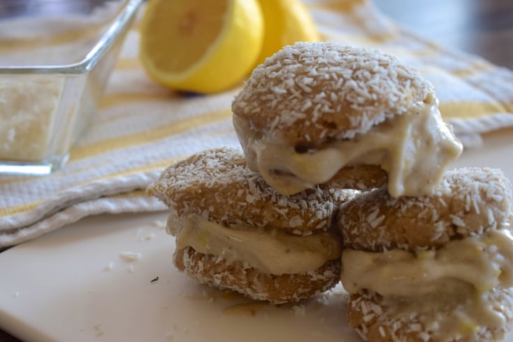 Coconut & Lemon Sandwich Cookies