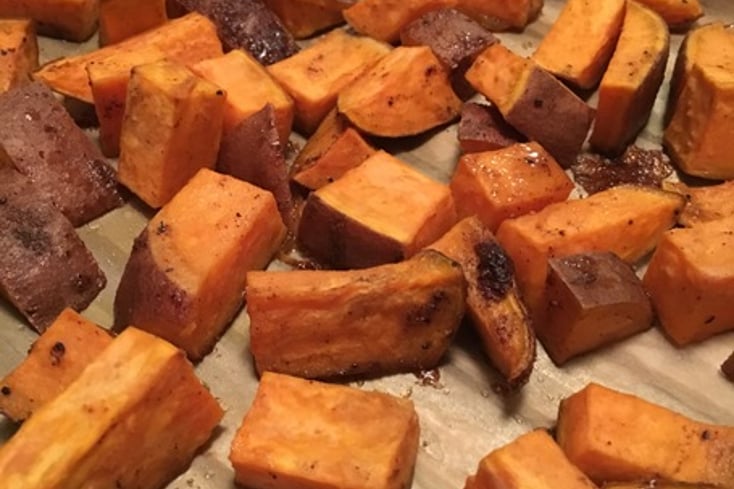 Sweet and Salty Oven Roasted Sweet Potatoes