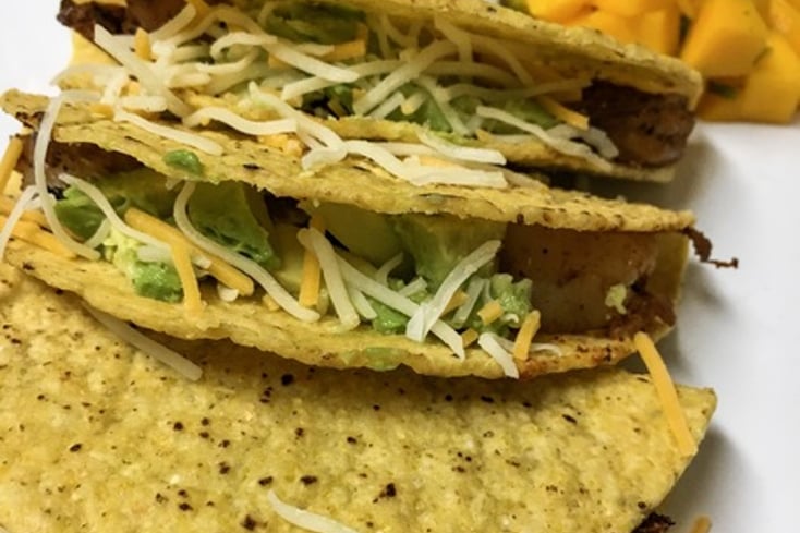 Zesty Shrimp Tacos with Cilantro Lime Rice and Mango Salsa