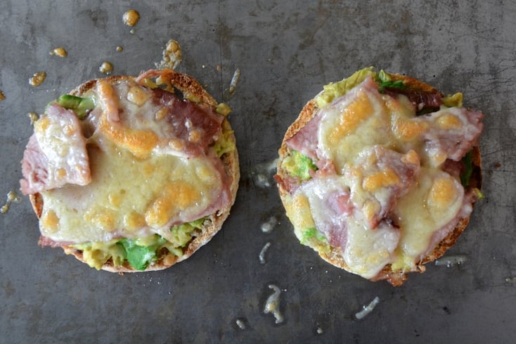 Ham and Cheese Avocado Toast