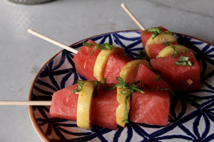 Watermelon and Guava Skewers