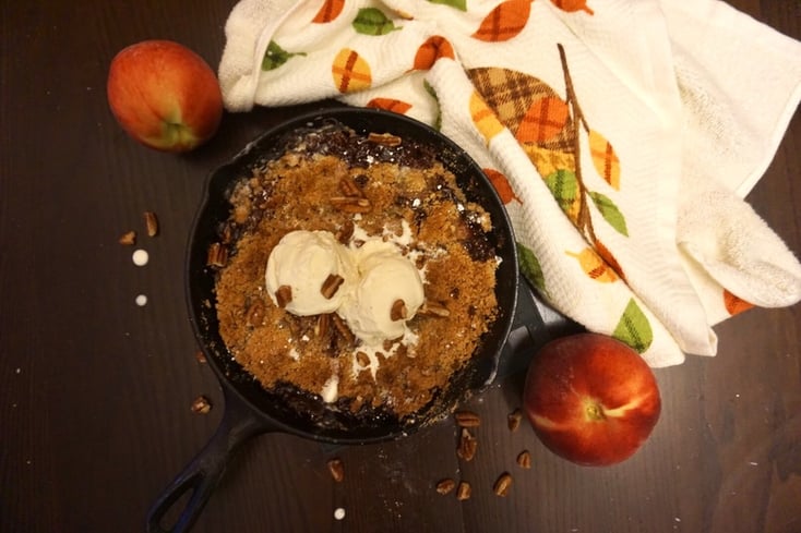 Easy Pecan & Peach Crisp