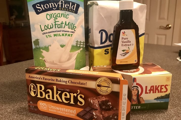 Buttercream Frosting and Chocolate Topping